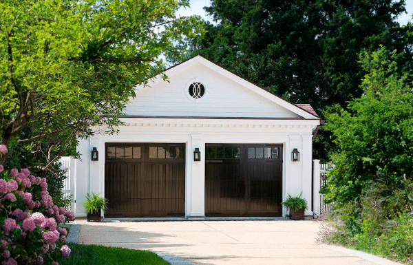 Black Garage Door with Windows